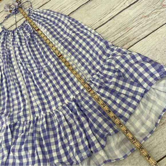 Maaji Seersucker Magnolia Short Dress Purple White Size M - Picture 4 of 9